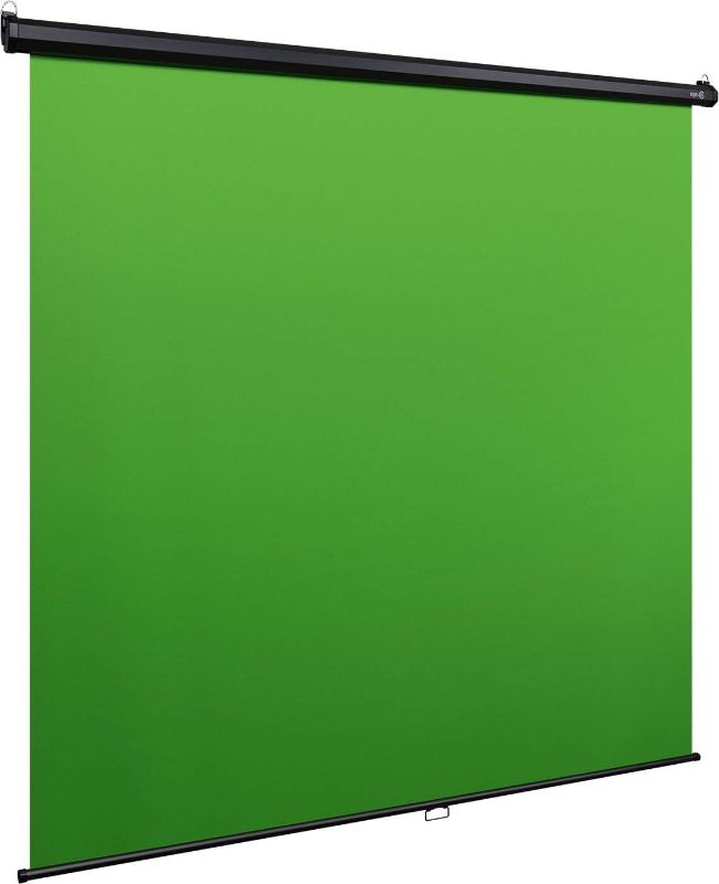 Photo 1 of *** POSSIBLE MISSING SCREWS Elgato Green Screen MT - Wall-Mounted Retractable Chroma Key Backdrop with Wrinkle-Resistant Fabric