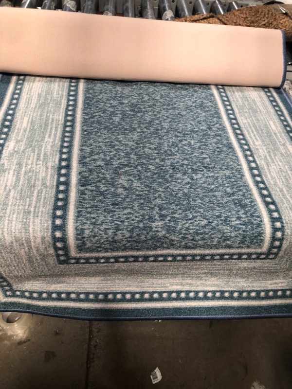 Photo 1 of 2'8 X 7 ' BLUE RUNNER RUG