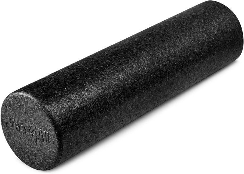 Photo 1 of Amazon Basics High-Density Round Foam Roller for Exercise, Massage, Muscle Recovery - 12", 18", 24", 36" Black 24-Inch Roller