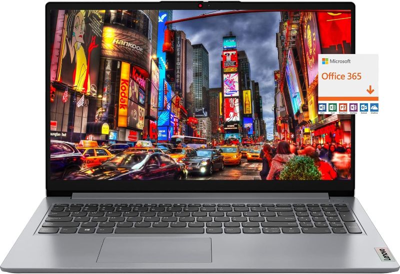 Photo 1 of Lenovo 15.6" Laptop, IdeaPad 1, 20GB RAM, 1TB PCIe SSD, Wi-Fi 6 and Bluetooth 5.1, HDMI, SD Card Reader, 15.6"
