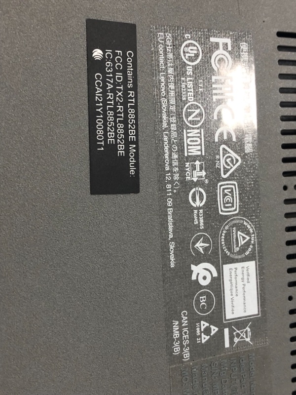 Photo 10 of DAMAGED. PARTS ONLY. NOT FUNCTIONAL. EXTERIOR SCRATCHES.  Lenovo 15.6" Laptop, IdeaPad 1, 20GB RAM, 1TB PCIe SSD, Wi-Fi 6 and Bluetooth 5.1, HDMI, SD Card Reader, 15.6"