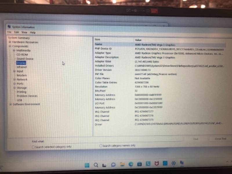 Photo 11 of DAMAGED. PARTS ONLY. NOT FUNCTIONAL. EXTERIOR SCRATCHES.  Lenovo 15.6" Laptop, IdeaPad 1, 20GB RAM, 1TB PCIe SSD, Wi-Fi 6 and Bluetooth 5.1, HDMI, SD Card Reader, 15.6"