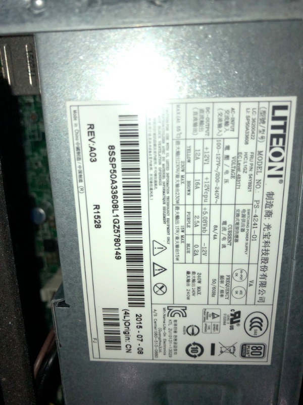 Photo 16 of (SEE NOTES) Lenovo ThinkCentre M73 SFF Small Form Factor Business Desktop Computer, Intel Dual-Core i3-4130 3.4GHz, 8GB RAM, 500GB HDD, USB 3.0, WiFi, DVD, Windows 10 Professional (Renewed)


Lenovo  Model Number S283600 MFG:1511 Product ID 10B4S29300