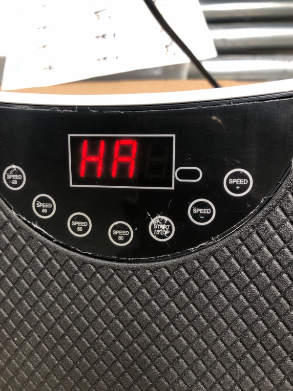 Photo 1 of TODO Vibration Plate Exercise Machine Whole Body Vibration Machine for Relieving Muscle Tightness, Remote Control/3 Resistance Loops/Resistance Bands black / white