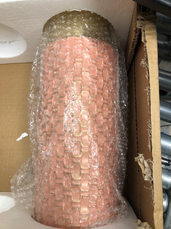 Photo 3 of **SEE NOTES**
The Novogratz Metal Weave Inspired Vase with Gold Top, Set of 2 18", 15"H, Pink S/2 18", 15"H Pink