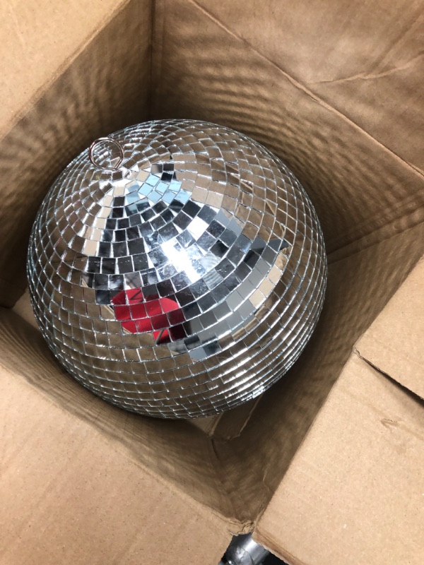 Photo 2 of 10" Mirror Disco Ball Great for a Party or Dj Light Effect Christmas