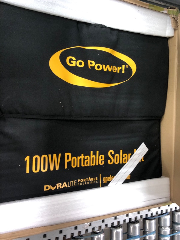 Photo 2 of GoPower DuraLite 100-watt Lightweight Portable 12 Volt Monocrystalline Foldable Solar Panel, with 30-amp PWM Charge Controller & Accessories