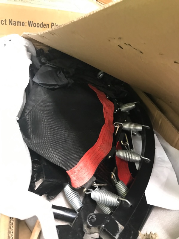 Photo 1 of CLORIS Mini Trampoline for Adults Kids, Cardio Exercise Trampoline, Thick Steel Spring Fitness Workout Rebounder Trampoline Indoor Outdoor 5 Height Adjust Load 500lbs Red