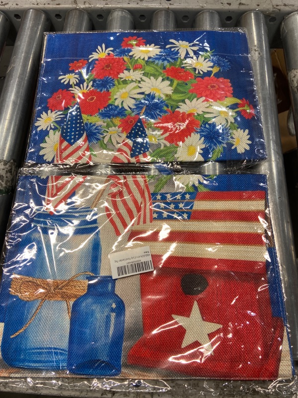 Photo 1 of 2 of- voguson 4th of july floral garden flag