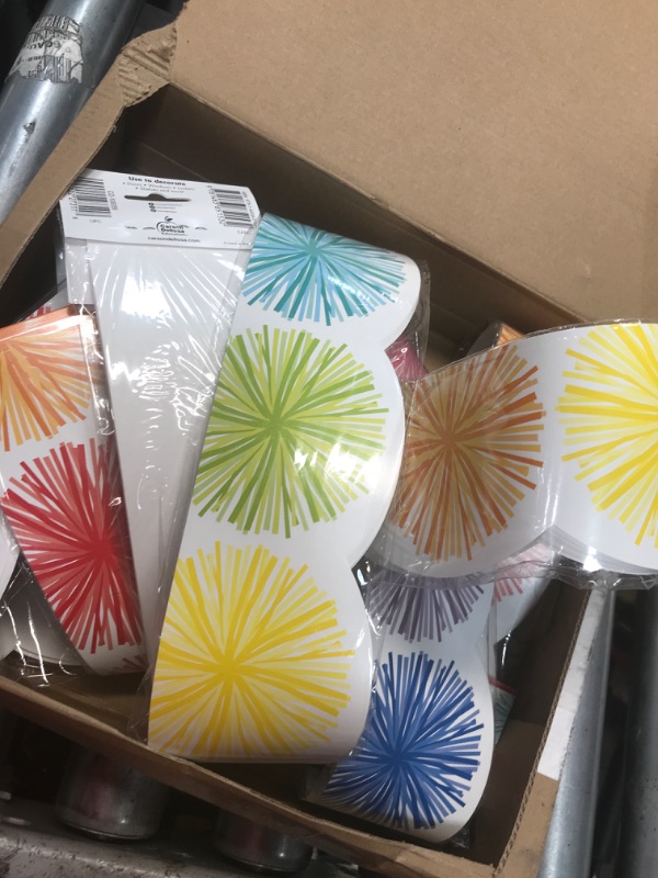 Photo 1 of Schoolgirl Style Hello Sunshine Pom Rainbow Bulletin Board Borders, 39 Feet of Scalloped Pom Classroom Borders for Bulletin Board, White Board, Cork Board, Locker Decor, Desk Decor and Classroom Decor Poms--3 pack 