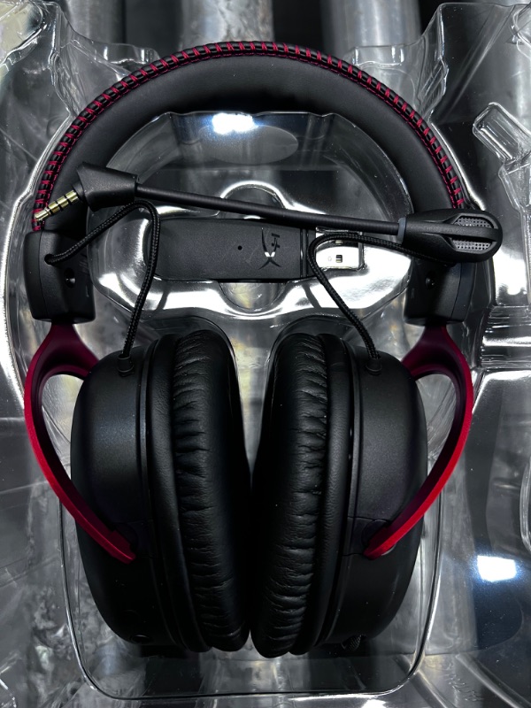 Photo 1 of HyperX Cloud II Wireless - Gaming Headset for PC, PS4/PS5, Nintendo Switch, Long Lasting Battery Up to 30 Hours, 7.1 Surround Sound, Memory Foam, Detachable Noise Cancelling Microphone, Mic Monitoring Black, Red Wireless Cloud II Headset