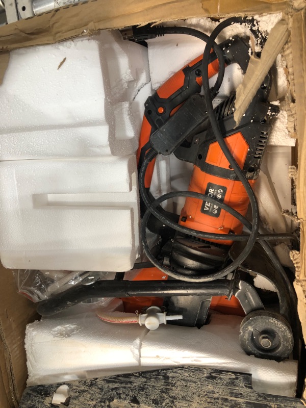 Photo 1 of VEVOR Electric Concrete Saw, 16 in, 3200 W 15 A Motor Circular Saw Cutter with Max. 6 in Adjustable Cutting Depth, Wet Disk Saw Cutter Includes Water Line, Pump and Blade, for Stone, Brick 16 inch