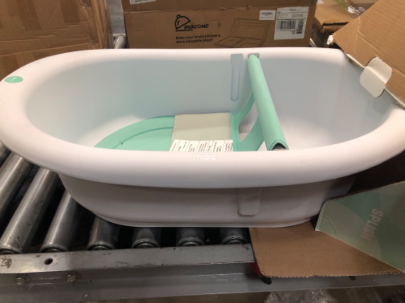 Photo 2 of 4-in-1 Grow-with-Me Bath Tub by Frida Baby Transforms Infant Bathtub to Toddler Bath Seat with Backrest for Assisted Sitting in Tub