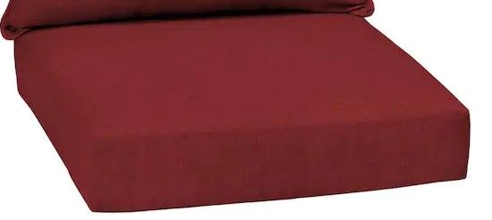 Photo 1 of 22 in. x 24 in. 2 pack Piece Deep Seating Outdoor Lounge Chair Cushion in Ruby Red Leala
