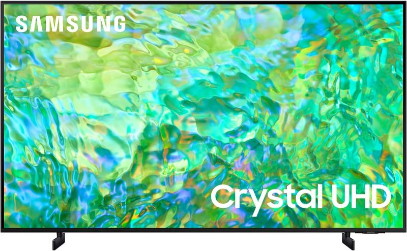Photo 1 of MISSING LEG**SAMSUNG 55-Inch Class Crystal UHD 4K CU8000 Series PurColor, Object Tracking Sound Lite, Q-Symphony, Motion Xcelerator, Ultra Slim, Solar Remote, Smart TV with Alexa Built-in (UN55CU8000, 2023 Model)