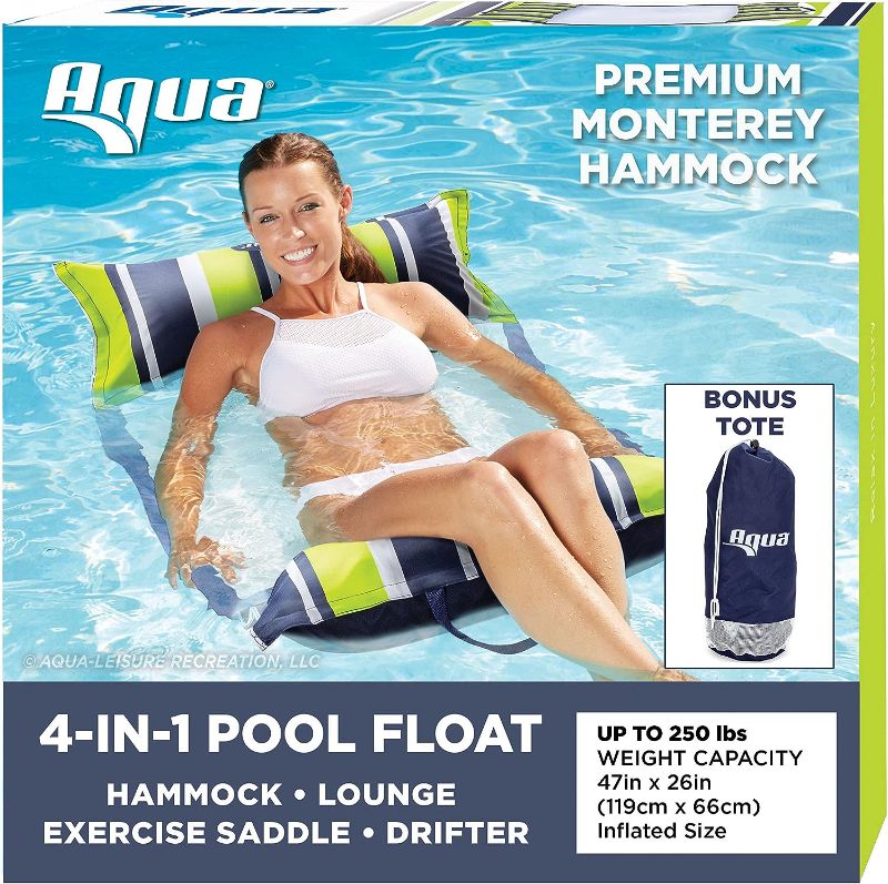 Photo 1 of   Hammock Pool Float & Water Hammock – Multi-Purpose, Inflatable Pool Float