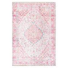 Photo 1 of 
nuLOOM
Patsy Persian Medallion Pink 7 ft. x 9 ft. Area Rug