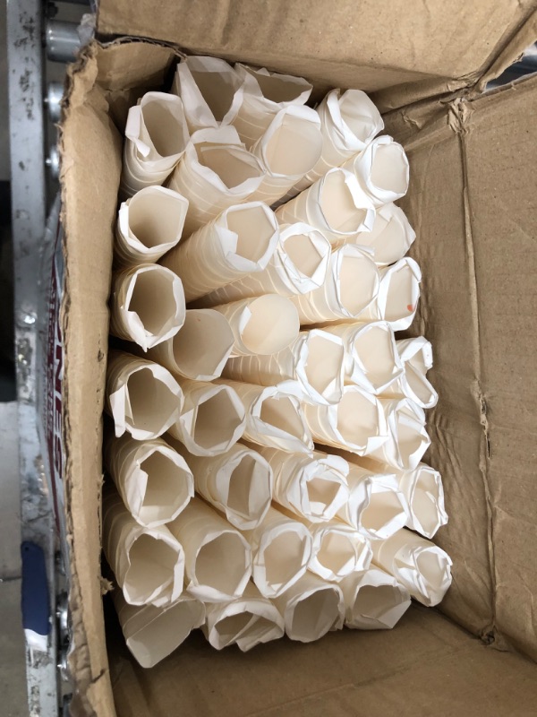 Photo 2 of **MINOR SHIPPING DAMAGE**100 Count Carnival King Cotton Candy White Paper Cones 11 3/4" Long For Carnivals Concession Essentials for Fairs Parties (100)