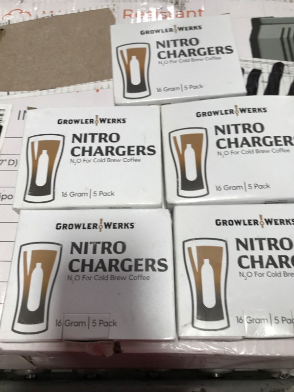 Photo 1 of 5pck sof GrowlerWerks N2O Charger 5-pack
