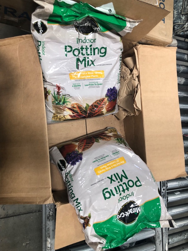 Photo 2 of **OPENED**Miracle-Gro Indoor Potting Mix - Blended for a Wide Variety of Container Plants, 16 qt. (2-Pack) 16 qt. (2 Pack)
