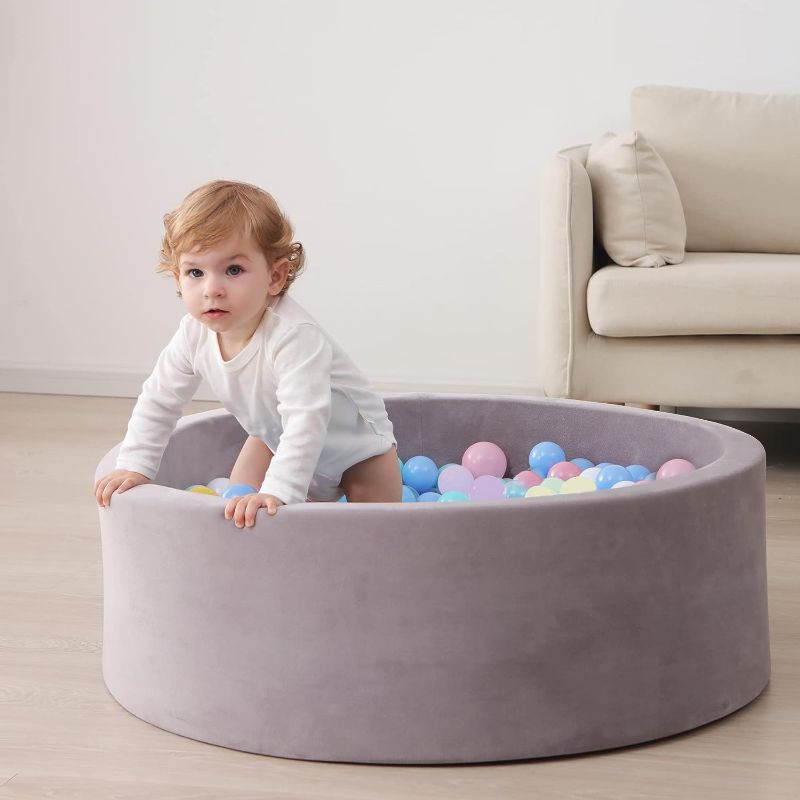 Photo 1 of balls only-bebikim Baby Ball Pit with 200 Balls, Kids Foam Ball Pits for Toddlers 