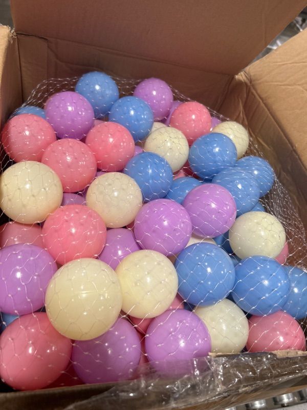 Photo 2 of balls only-bebikim Baby Ball Pit with 200 Balls, Kids Foam Ball Pits for Toddlers 