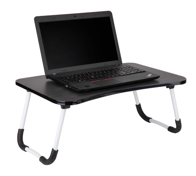 Photo 1 of (Used/Minor Damage)Mind Reader Woodland Collection, Portable Laptop Desk/Breakfast Table,  Black