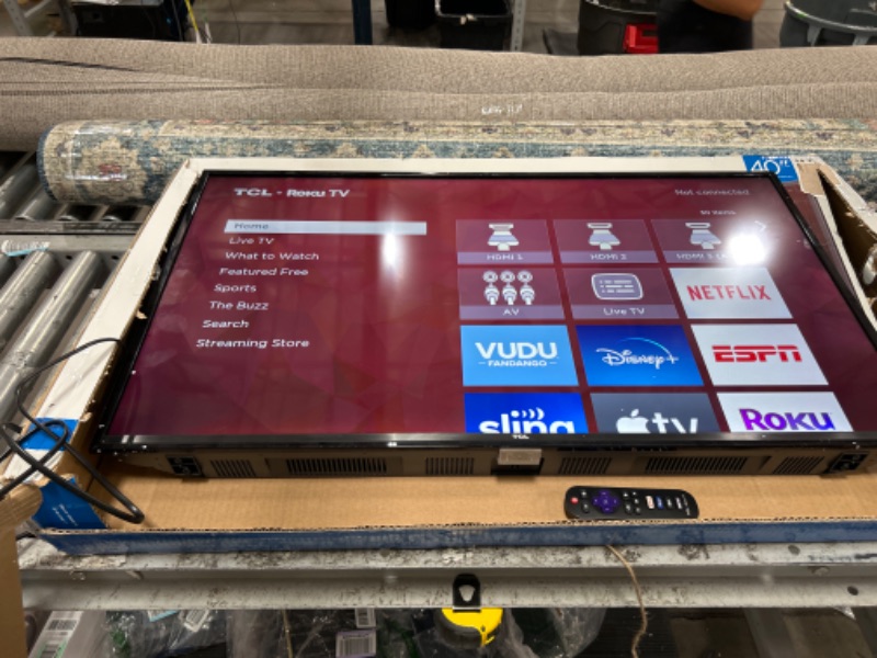 Photo 1 of tested- functional-TCL 40" Class 3-Series Full HD 1080p LED Smart Roku TV - 40S355