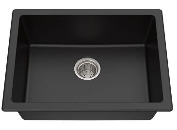 Photo 1 of 20 INCH KITCHEN SINK BLACK WITH FAUCET
