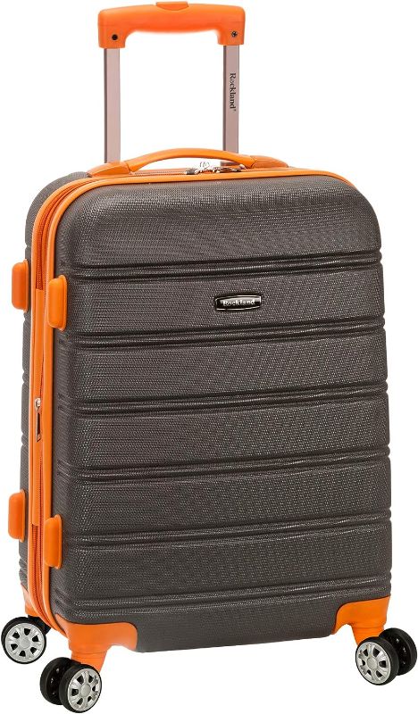 Photo 1 of Rockland Melbourne Hardside Expandable Spinner Wheel Luggage, Charcoal, Carry-On 26 Inch
