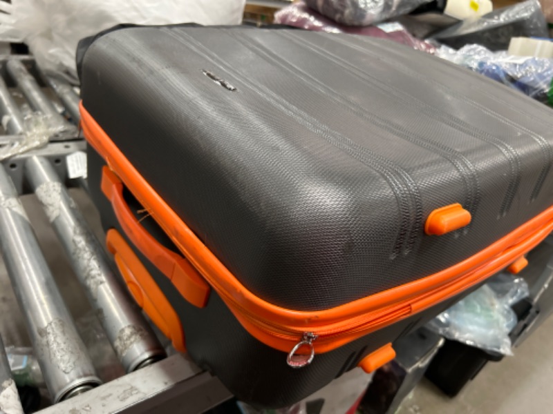 Photo 3 of Rockland Melbourne Hardside Expandable Spinner Wheel Luggage, Charcoal, Carry-On 26 Inch
