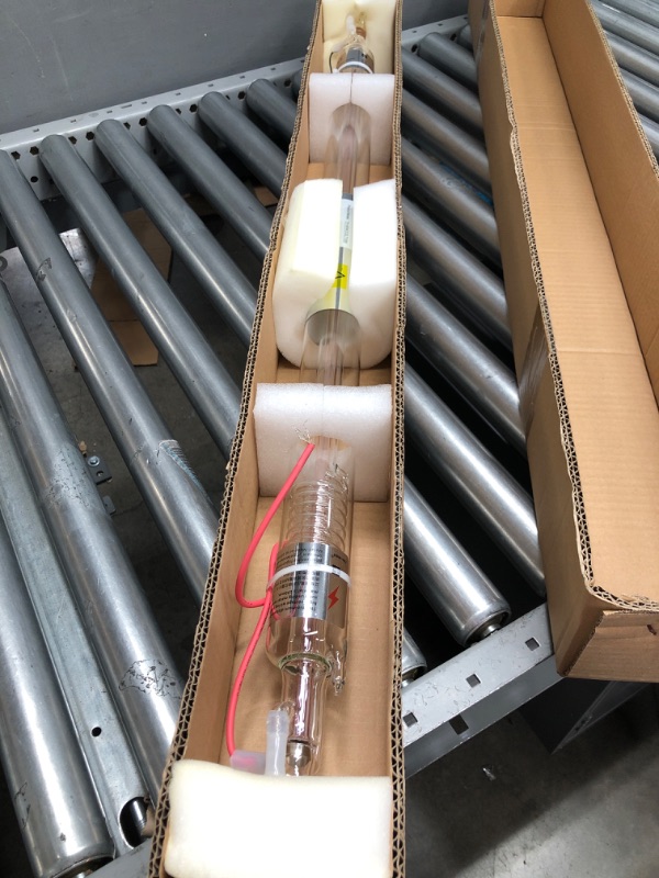 Photo 2 of TEN-HIGH 60W CO2 Laser Tube 1000mm D50mm, Wires Preconnected with Coating, for Laser Cutter Laser Engraving Cutting Machine 60W 1000mm