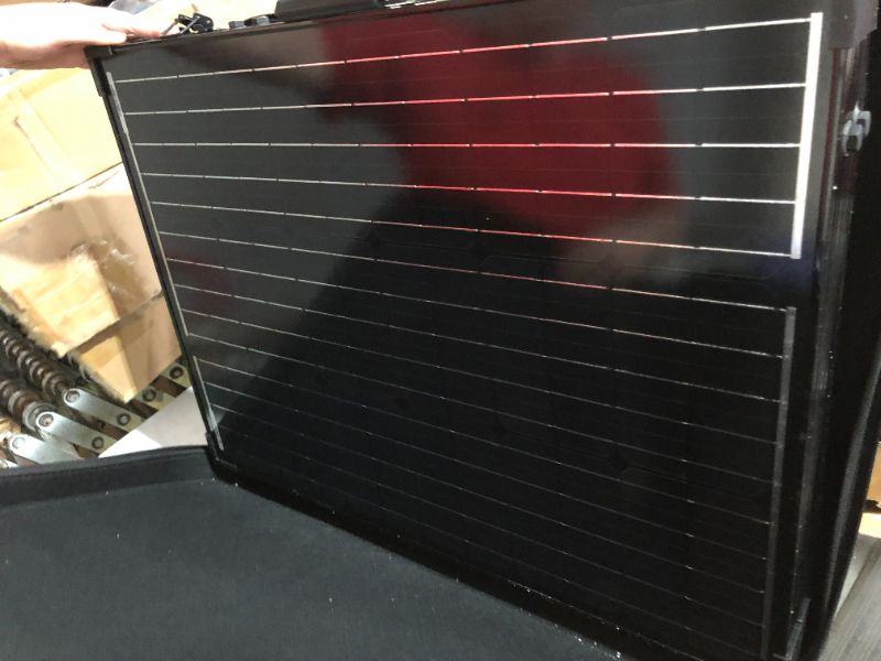 Photo 7 of (GLASS ON ONE PANEL BROKEN)*** Renogy 100 Watt 12 Volt Monocrystalline Foldable Solar Suitcase 