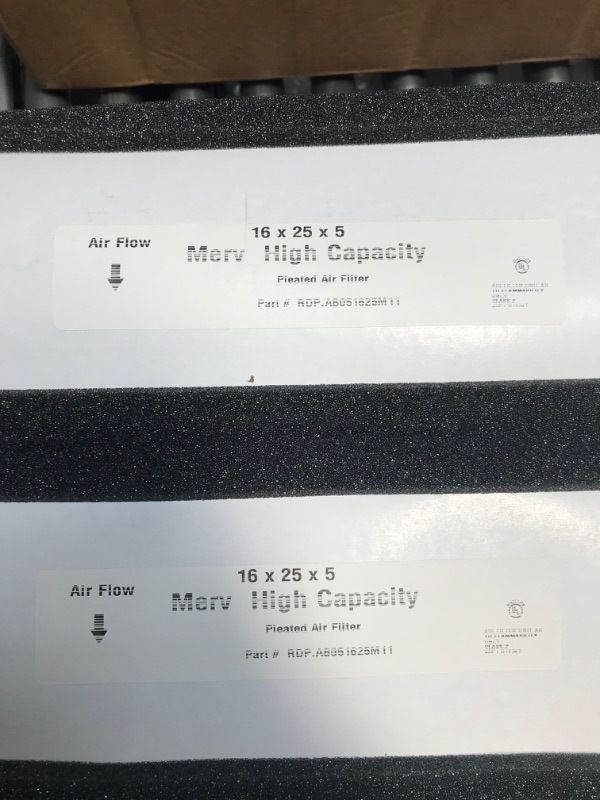 Photo 4 of **MINOR SHIPPING SCUFFS**Filterbuy 16x25x5 Air Filter MERV 8 Dust Defense (2-Pack), Pleated HVAC AC Furnace Air Filters Replacement for Trion Air Bear 255649-105 (Actual Size: 15.63 x 24.13 x 4.88 Inches)
