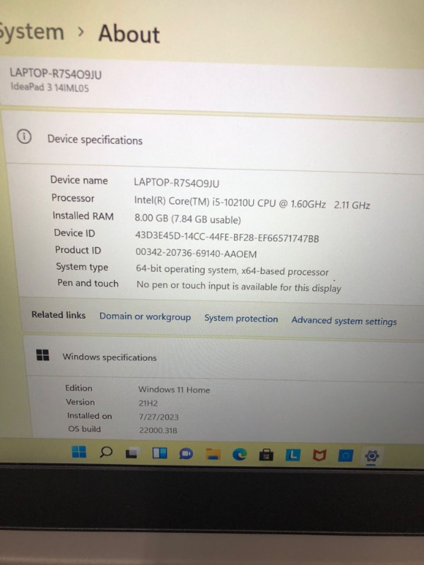 Photo 3 of Lenovo IdeaPad 3i Laptop 10th Gen i5-10210U up to 4.2GHz, 14" FHD 1080p, 8GB DDR4, 512GB SSD, Webcam, Bluetooth, Windows 11 Home, Platinum Grey, EAT Cloth 8GB | 512GB SSD Platinum Grey