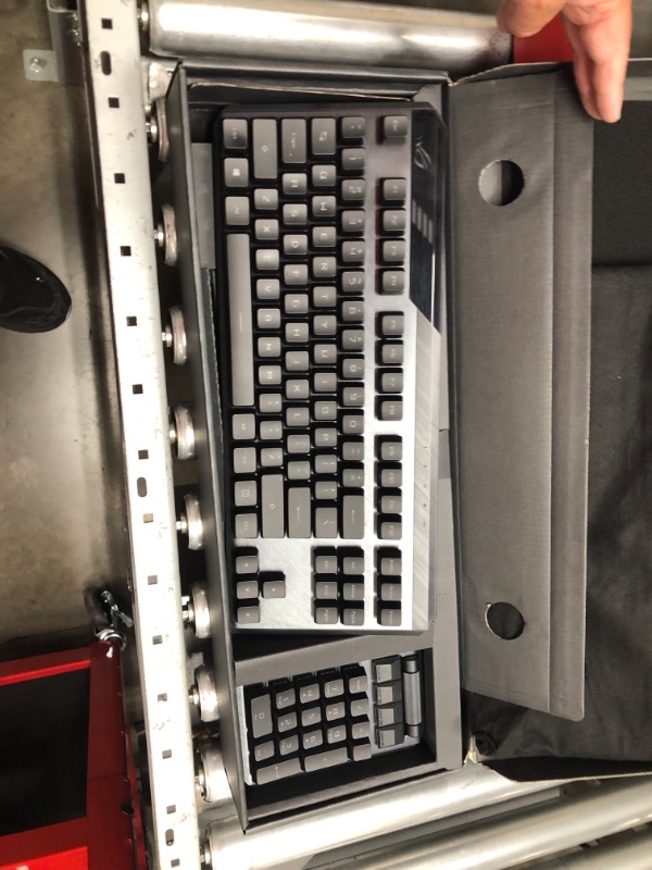 Photo 3 of ASUS ROG Claymore II Wireless Modular Gaming Mechanical Keyboard-Black & ROG Scabbard II Extended Gaming Mouse Pad | Nano Technology Smooth Glide Tracking
