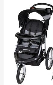 Photo 1 of Baby Trend Expedition Jogger Travel System, Millennium White + Baby Trend EZ Flec Loc 32 Infant Car Seat Base, Black