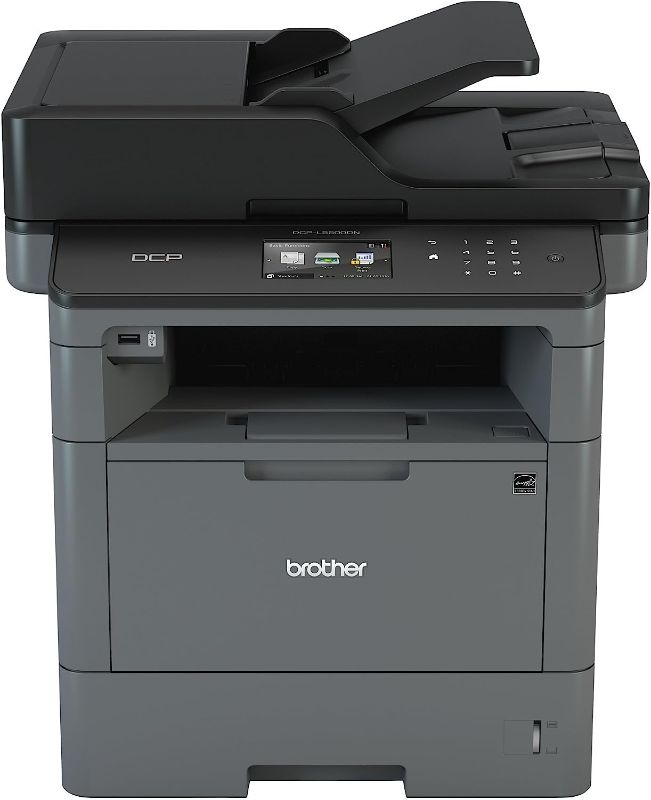 Photo 1 of Brother Monochrome Laser Printer, Multifunction Printer and Copier, DCP-L5500DN, Flexible Network Connectivity, Duplex Printing, Mobile Printing & Scanning, Amazon Dash Replenishment Ready
