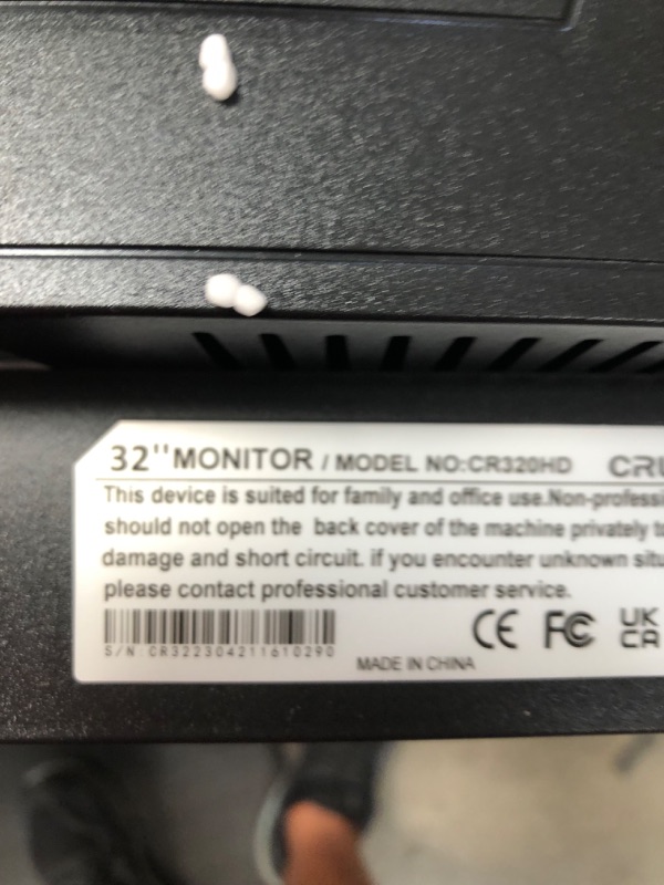 Photo 3 of CRUA 32" 144Hz/165Hz Curved Gaming Monitor,1800R Display,1ms(GTG) Response Time,Full HD 1080P for Computer,Laptop,ps4,Switch,Auto Support Freesync and Low Motion Blur,DP,HDMI Port-Black(Support VESA)
