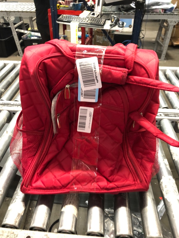 Photo 1 of Rockland Melrose Upright Wheeled Underseater Carry-On Luggage, Red, 16-Inch Carry-On 16-Inch Red