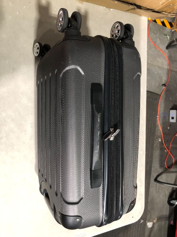 Photo 3 of ***SCUFFED - SEE PICTURES***
Rockland London Hardside Spinner Wheel Luggage, Grey, Carry-On 20-Inch