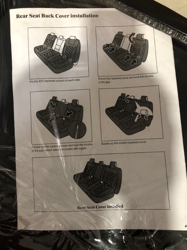 Photo 1 of * item incomplete * missing pieces * 
Huidasource Silverado Seat Covers, Front & Rear Waterproof Leather Car Seat Cover, Seat Cushion Protector Fit for Chevy Silverado Sierra 2014-2018 