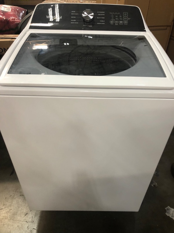 Photo 2 of 4.7–4.8 Cu. Ft. Top Load Washer with 2 in 1 Removable Agitator Model: WTW5057LW  
