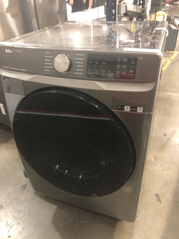 Photo 2 of Samsung 27 Inch Wide 7.5 Cu. Ft. Smart Electric Dryer with Steam Sanitize+
