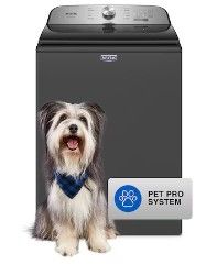 Photo 1 of Maytag Pet Pro 4.7-cu ft High Efficiency Agitator Top-Load Washer (Volcano Black)