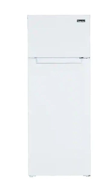 Photo 1 of 7.3 cu. ft. 2-Door Mini Fridge in White with Freezer
