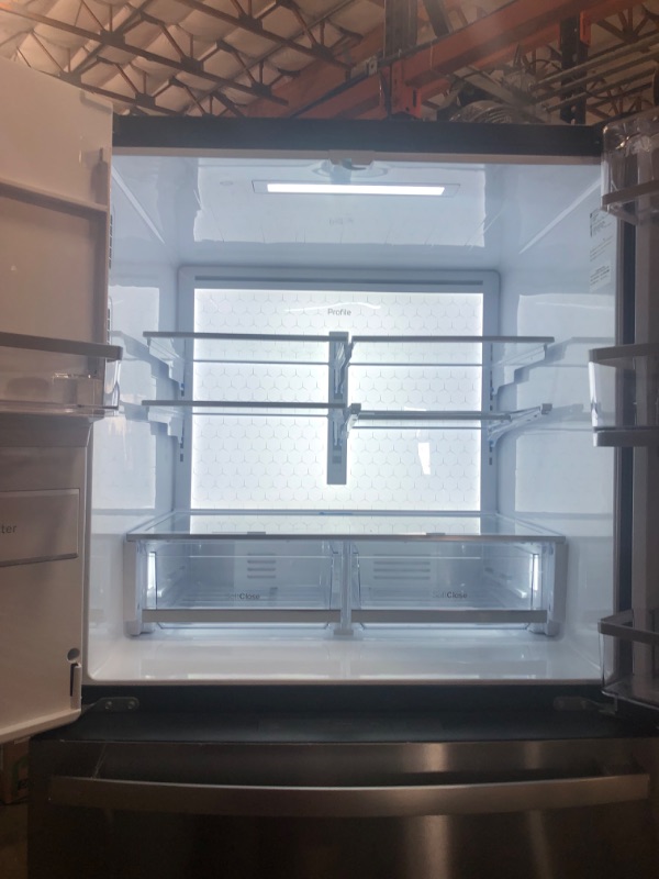 Photo 1 of GE Profile 27.9-cu ft 4-Door Smart French Door Refrigerator with Ice Maker and Door within Door (Fingerprint-resistant Stainless Steel) ENERGY STAR