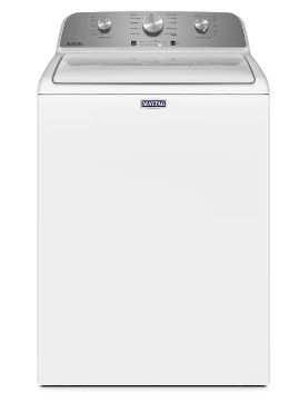 Photo 1 of Maytag 4.5-cu ft High Efficiency Agitator Top-Load Washer (White)