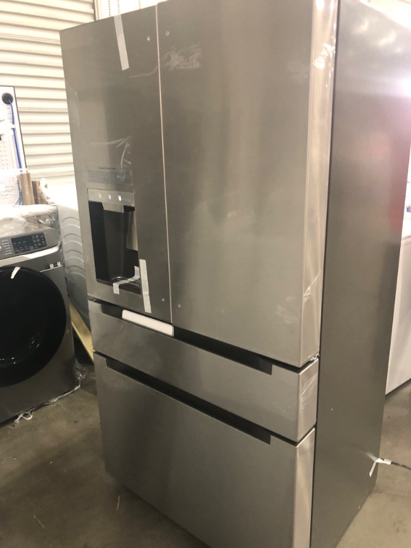 Photo 9 of Midea 21.6-cu ft 4-Door Counter-depth Smart French Door Refrigerator with Dual Ice Maker (Stainless Steel) ENERGY STAR