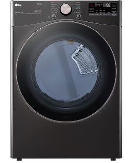 Photo 1 of LG True Steam 7.4-cu ft Stackable Steam Cycle Smart Electric Dryer (Black Steel) ENERGY STAR***DOES NOT INCLUDE POWER CORD ***